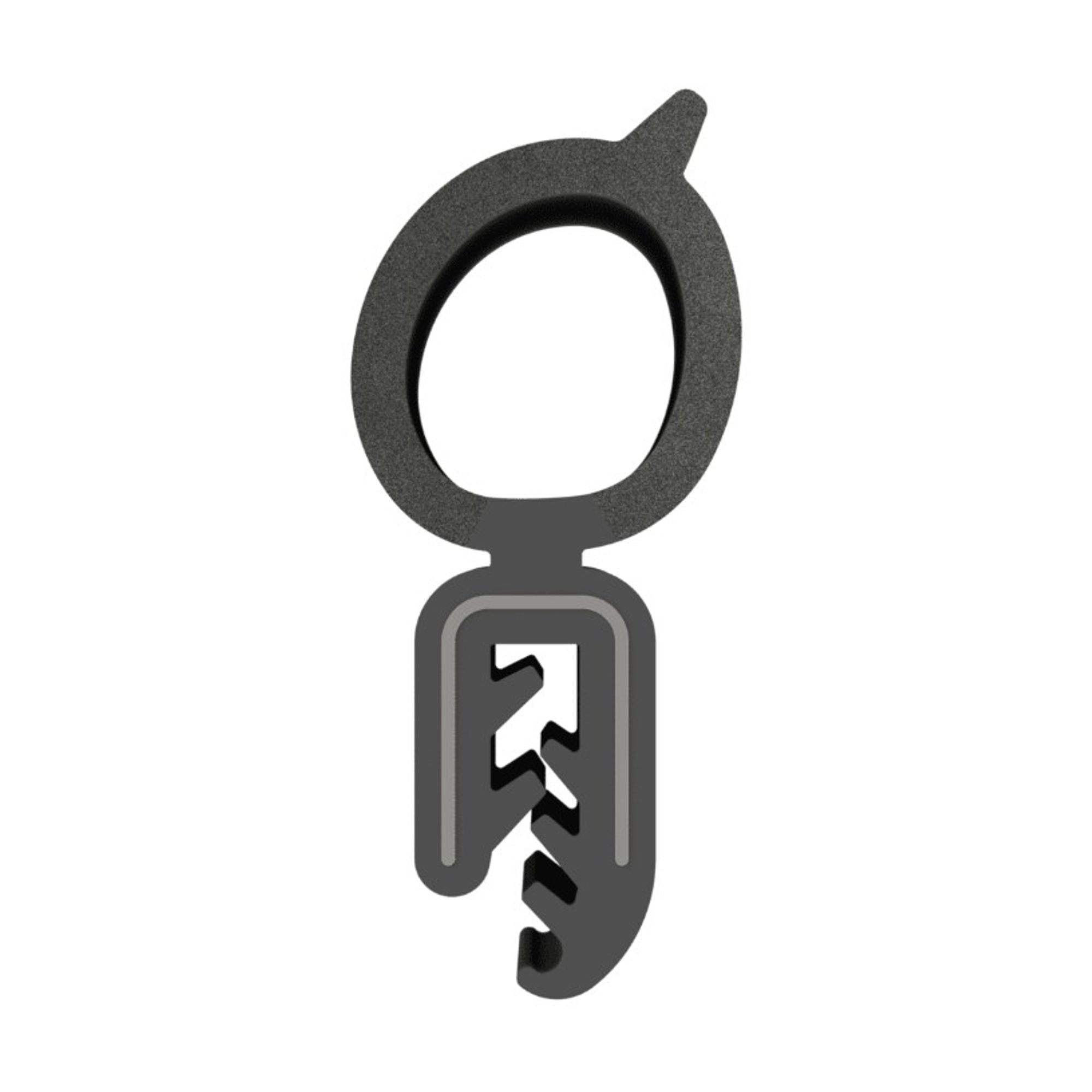 Pinchweld Trim Seal. Made of all rubber, with a steel core ; TS 3-E