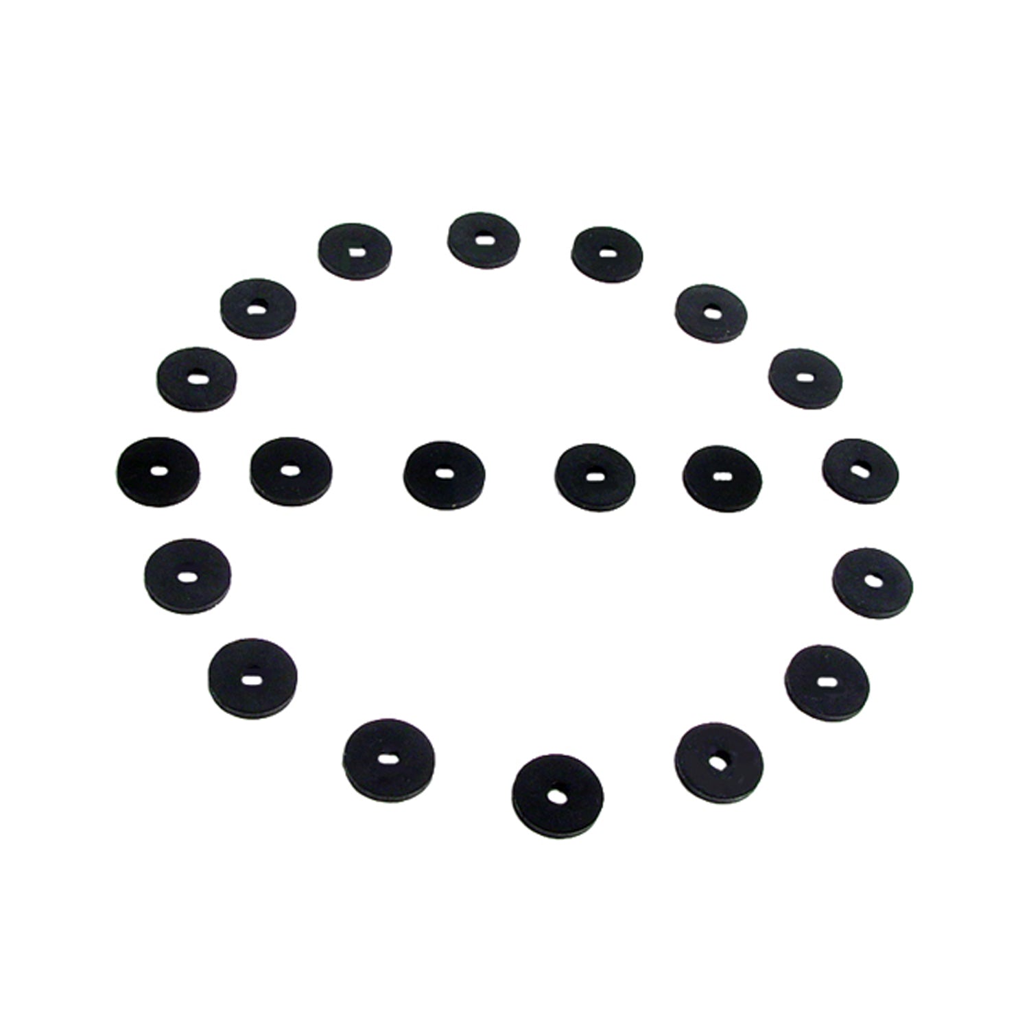 Flat Rubber Washers 1/8" I.D, 1/2 O.D, 1/16" thick, 20-Piece; UW 11