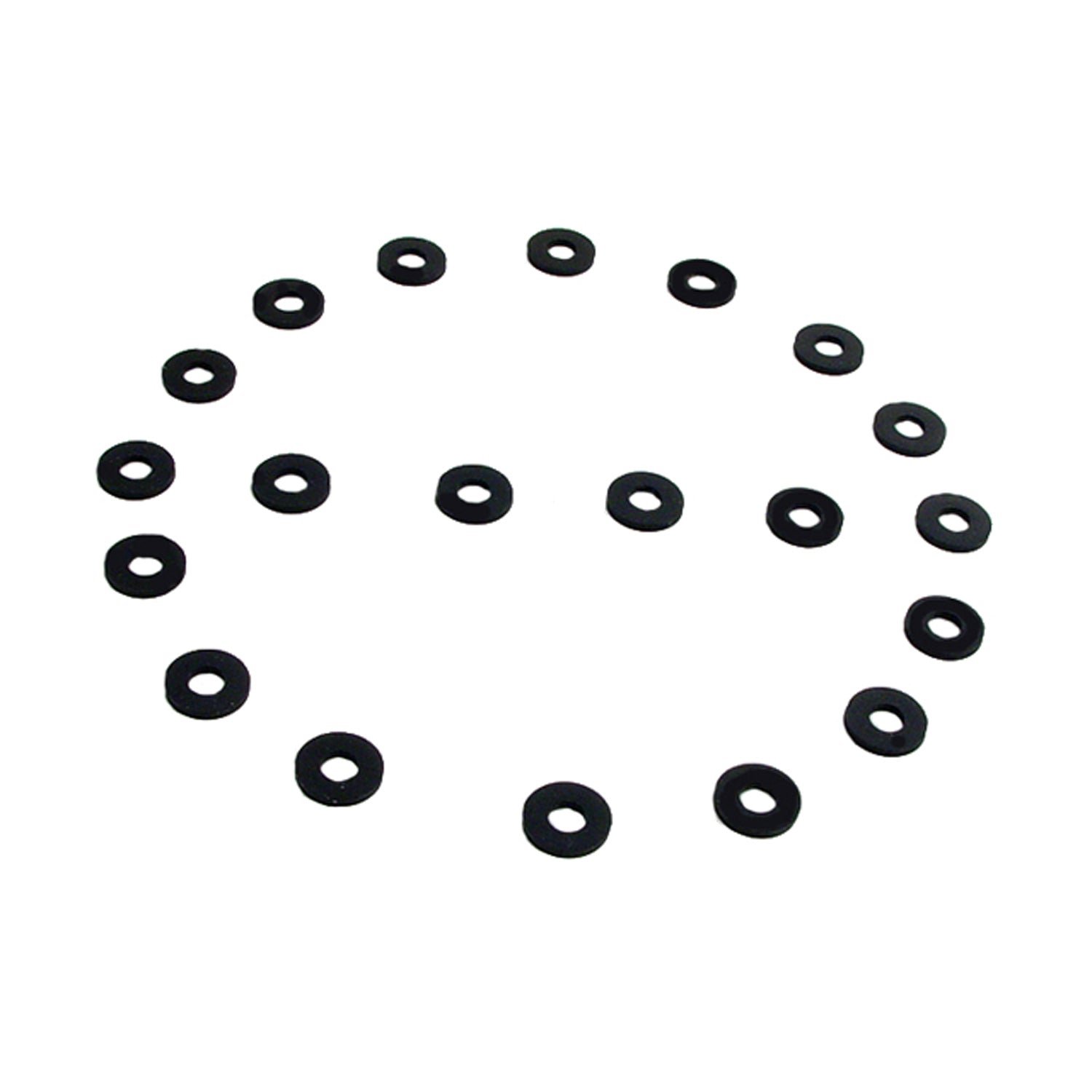 Flat Rubber Washers 7/32" I.D, 1/2" O.D, 1/16" thick, 20-Piece; UW 14