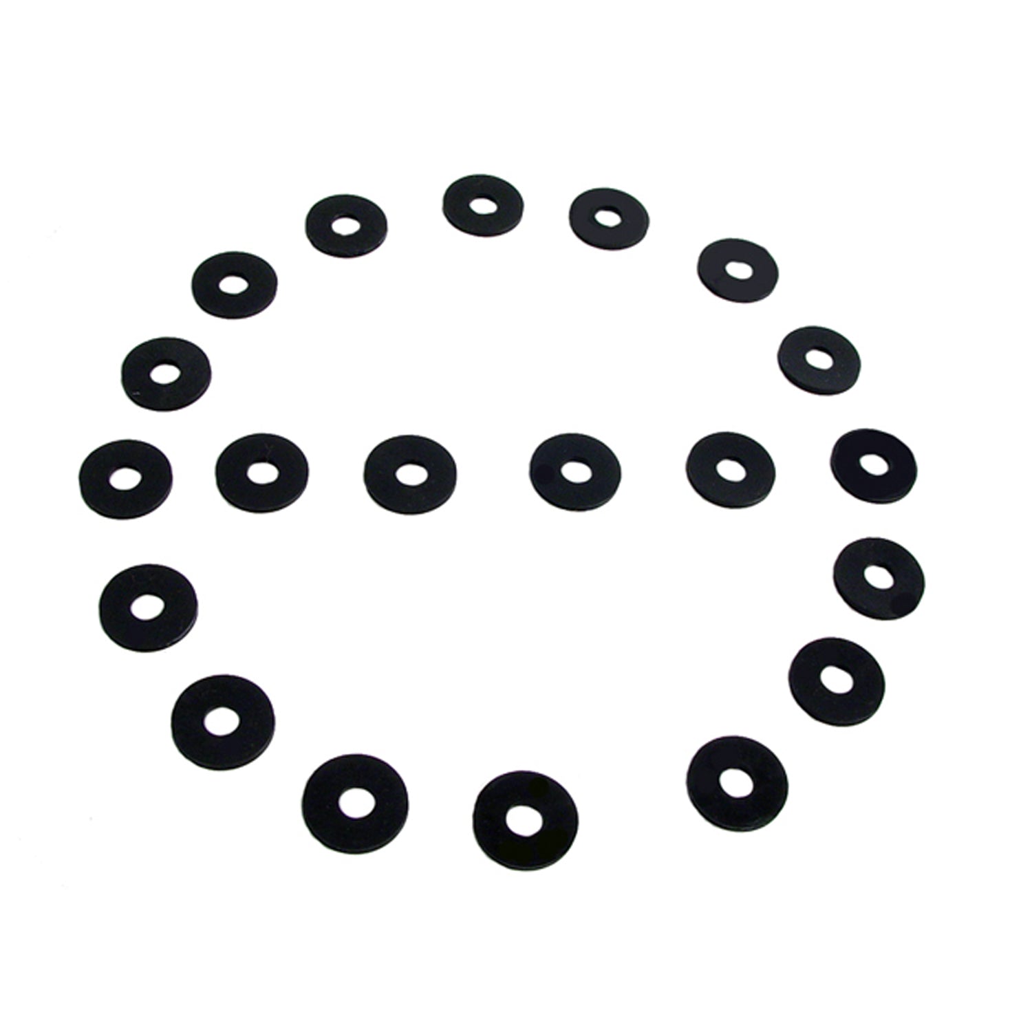 Flat Rubber Washers 7/32" I.D, 5/8" O.D, 1/16" thick, 20-Piece; UW 15