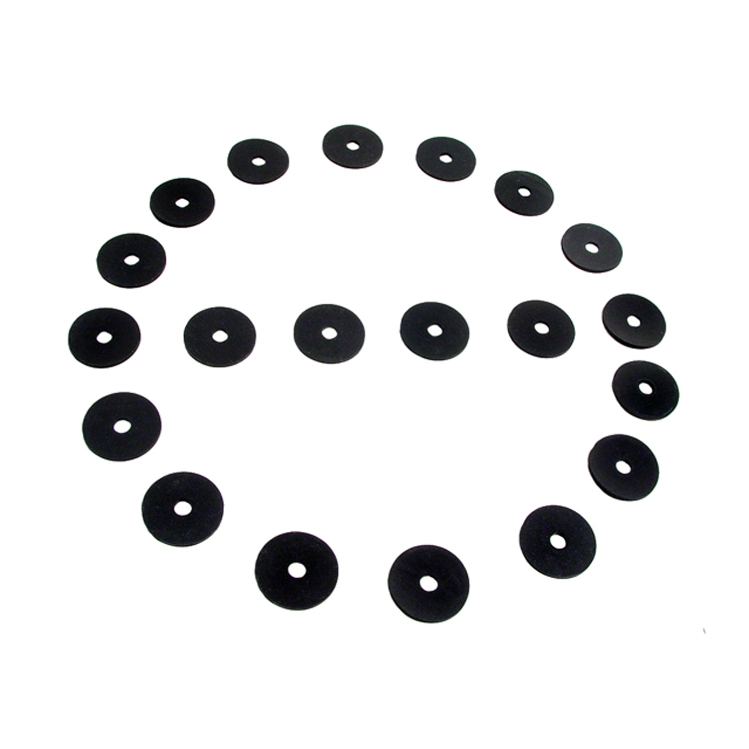 Flat Rubber Washers 7/32" I.D, 1" O.D, 1/16" thick, 20-Piece; UW 17