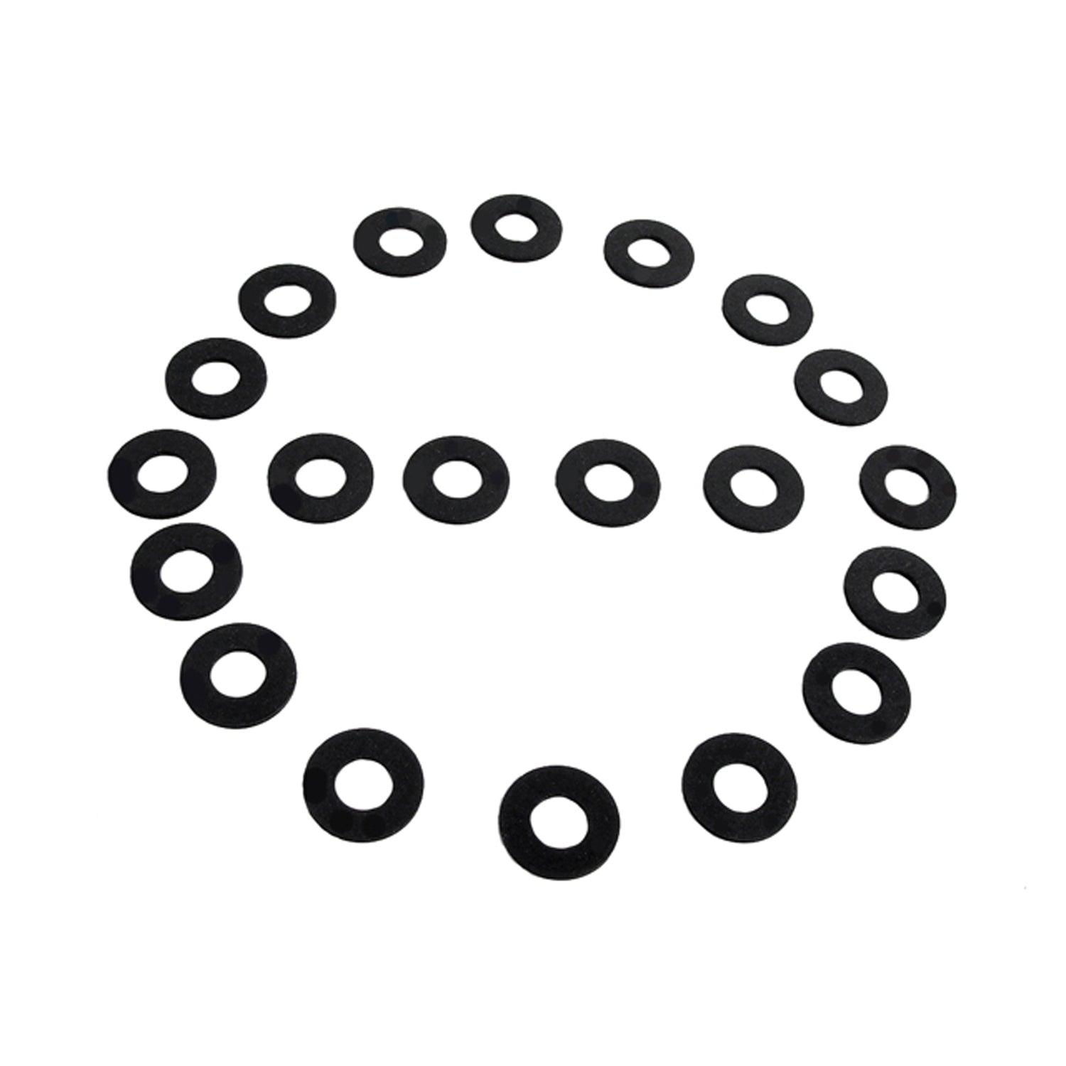 Flat Rubber Washers 3/8" I.D, 3/4" O.D, 1/16" thick, 20-Piece; UW 19