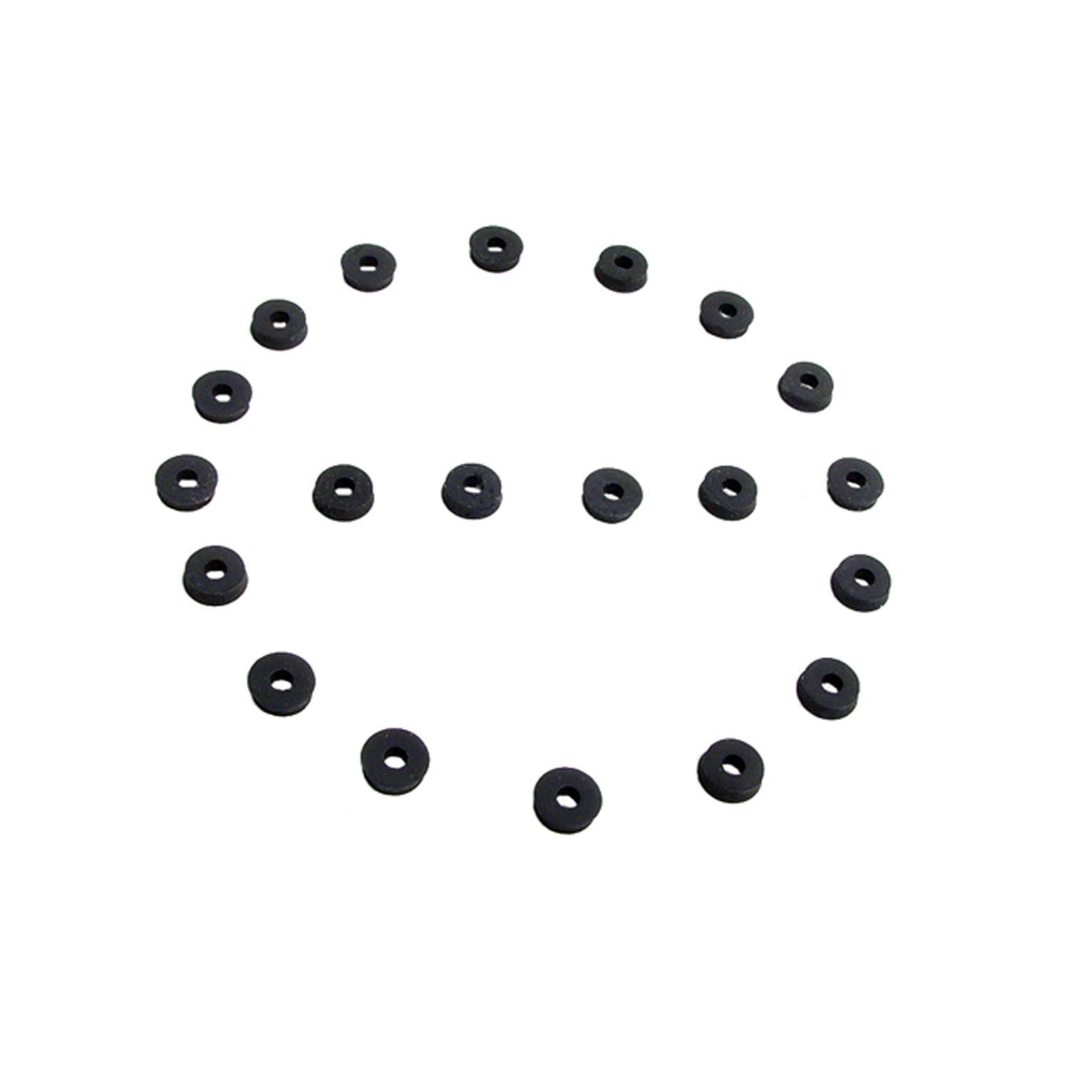 Flat Rubber Washers 1/8" I.D, 3/8" O.D, 1/8" thick, 20-Piece; UW 22