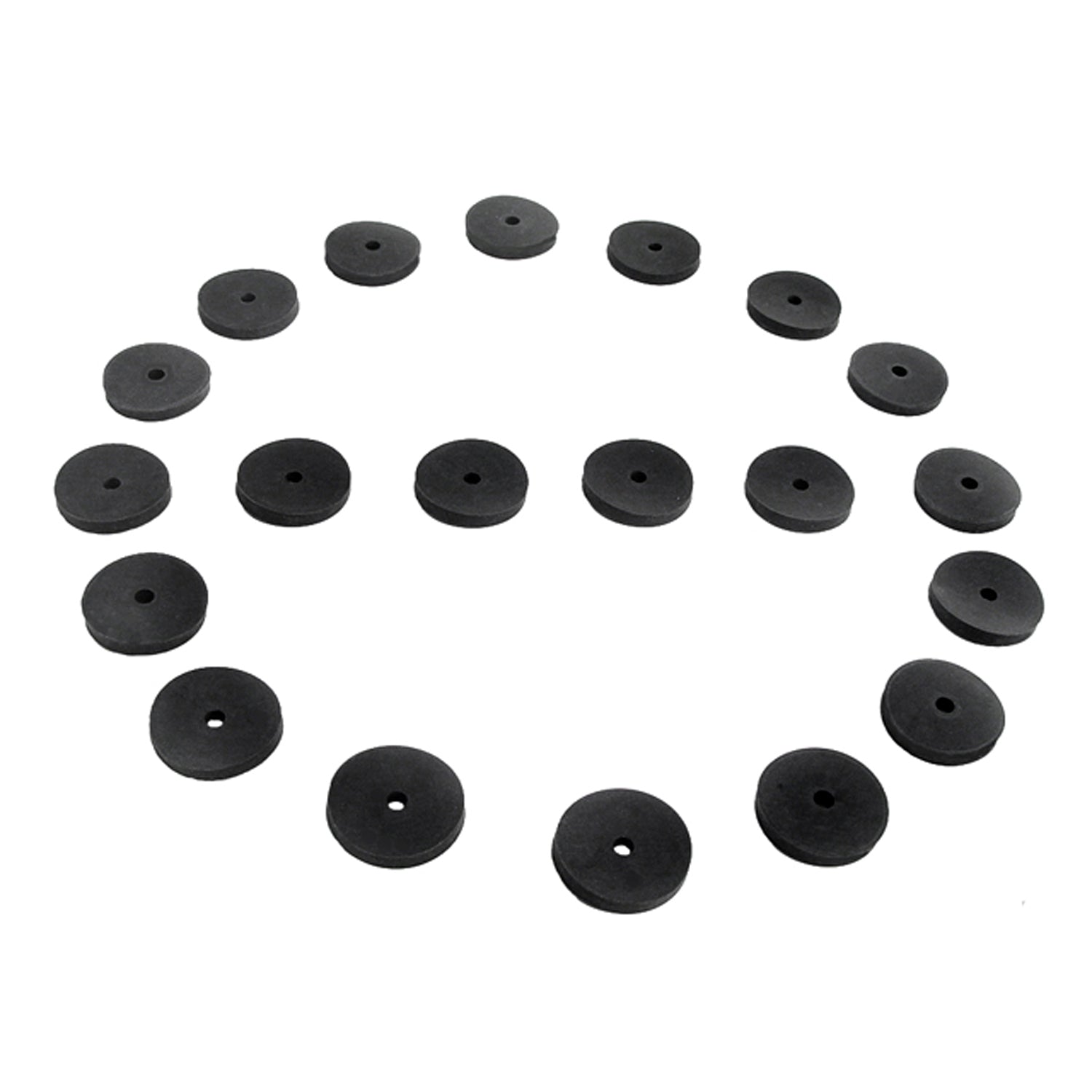 Flat Rubber Washers 1/8" I.D, 1" O.D, 1/8" thick, 20-Piece; UW 25
