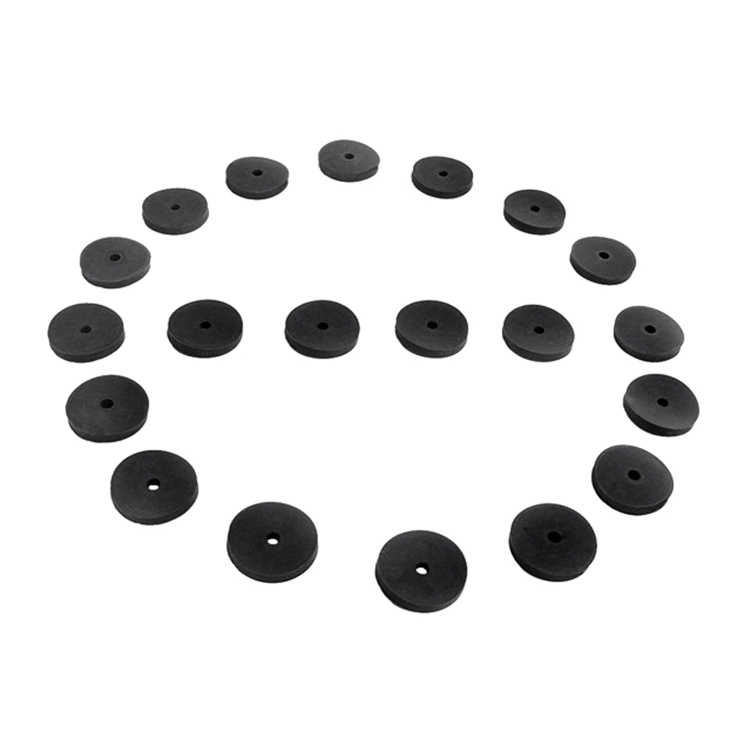 Flat Rubber Washers 7/32" I.D, 3/4" O.D, 1/8" thick, 20-Piece; UW 28