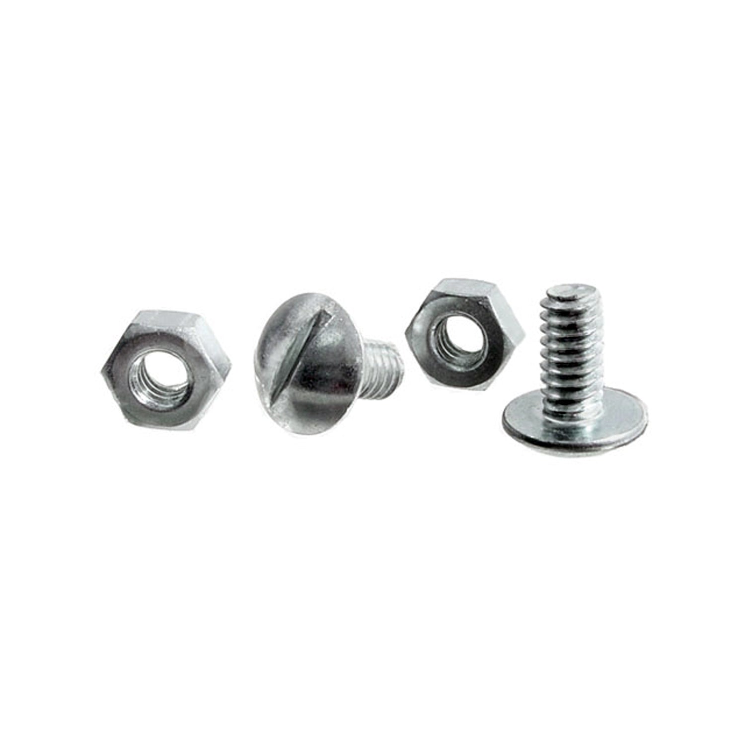 License Plate Nuts & Bolts Cadium Plated, Bolt 1/2" Long, Set of 2; WF 3002