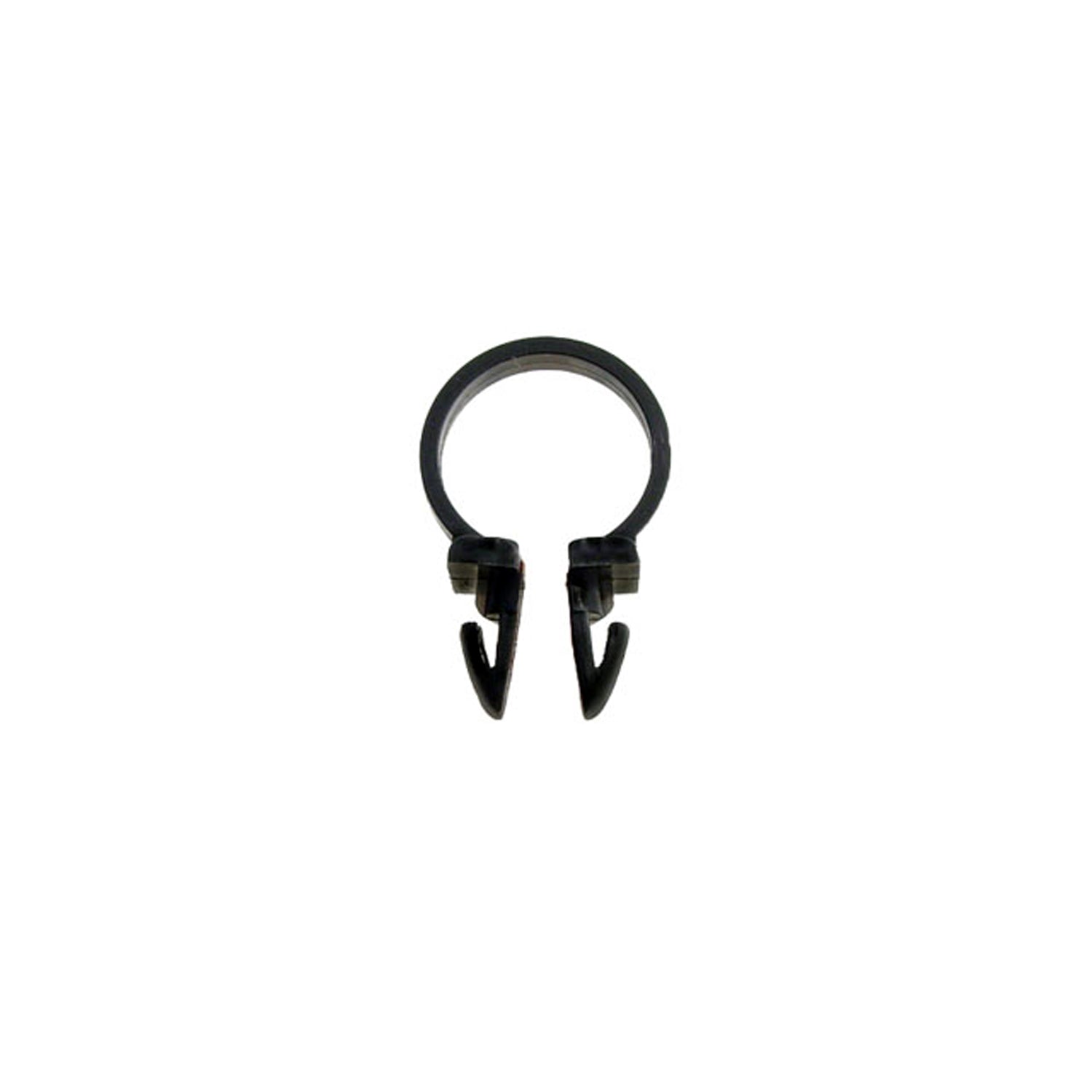 Wiring and Tubing Clip - Black Plastic, 1/4" Hole, 5/8" I.D; WF 321