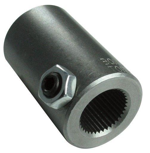 3/4-30 Spline by 3/4 Smooth Steel Steering Shaft Coupler