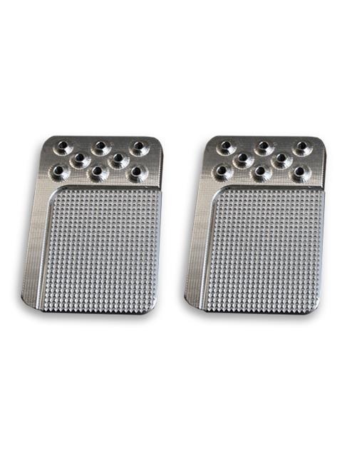 Lokar Goolsby Edge Edition Billet Aluminum Brake / Clutch Pedal Pads (Pair)