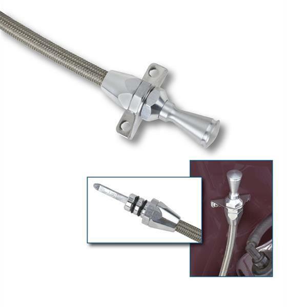 Lokar Hi-Tech Flexible Braided Stainless Transmission Dipstick Turbo 350 and Turbo 400