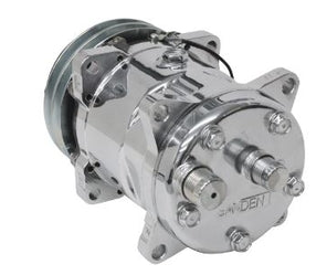 Sanden 508 Air Conditioning V Belt Compressor with Rear Exit Fittings