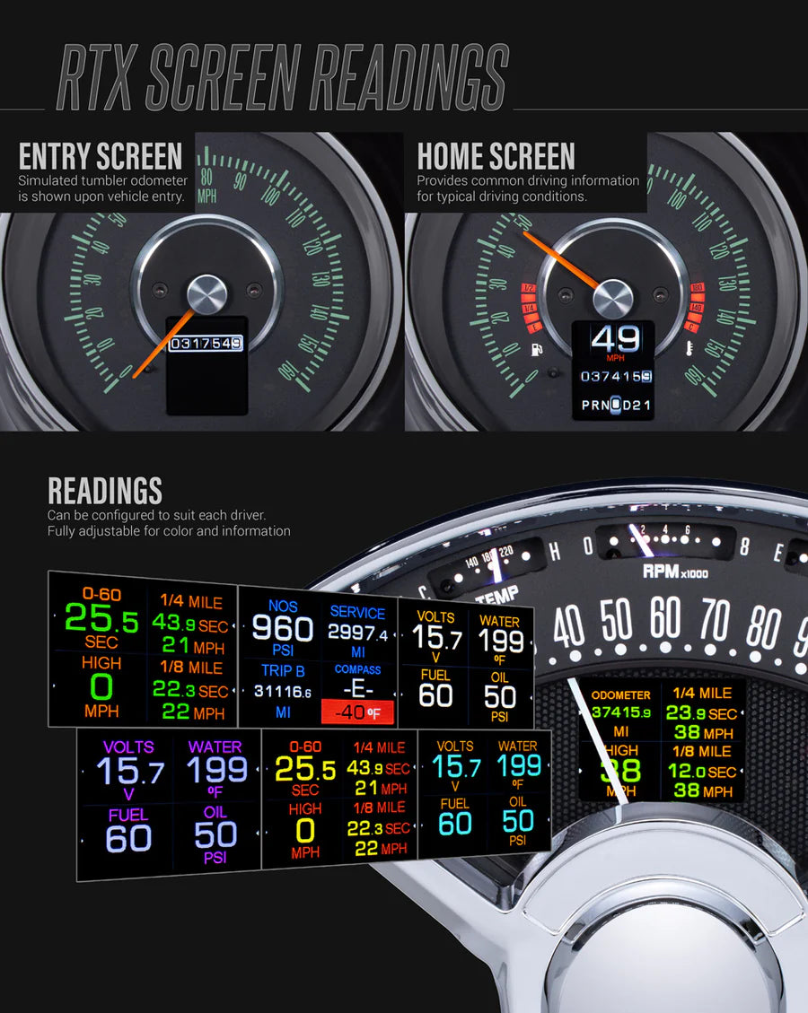1991-97 Toyota FJ80 Dakota Digital RTX Gauges