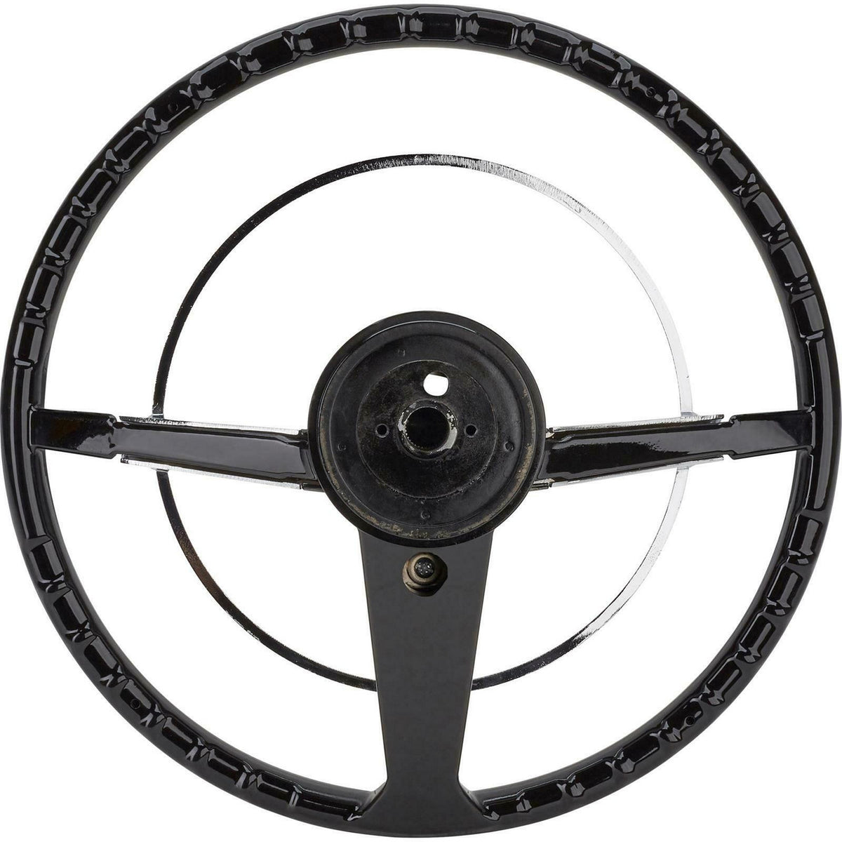 PRETTY 1955 1956 CHEVROLET BELAIR STEERING WHEEL WITH ORIGINAL PAINT PRETTY 1955 1956 CHEVROLET BELAIR STEERING WHEEL WITH ORIGINAL PAINT