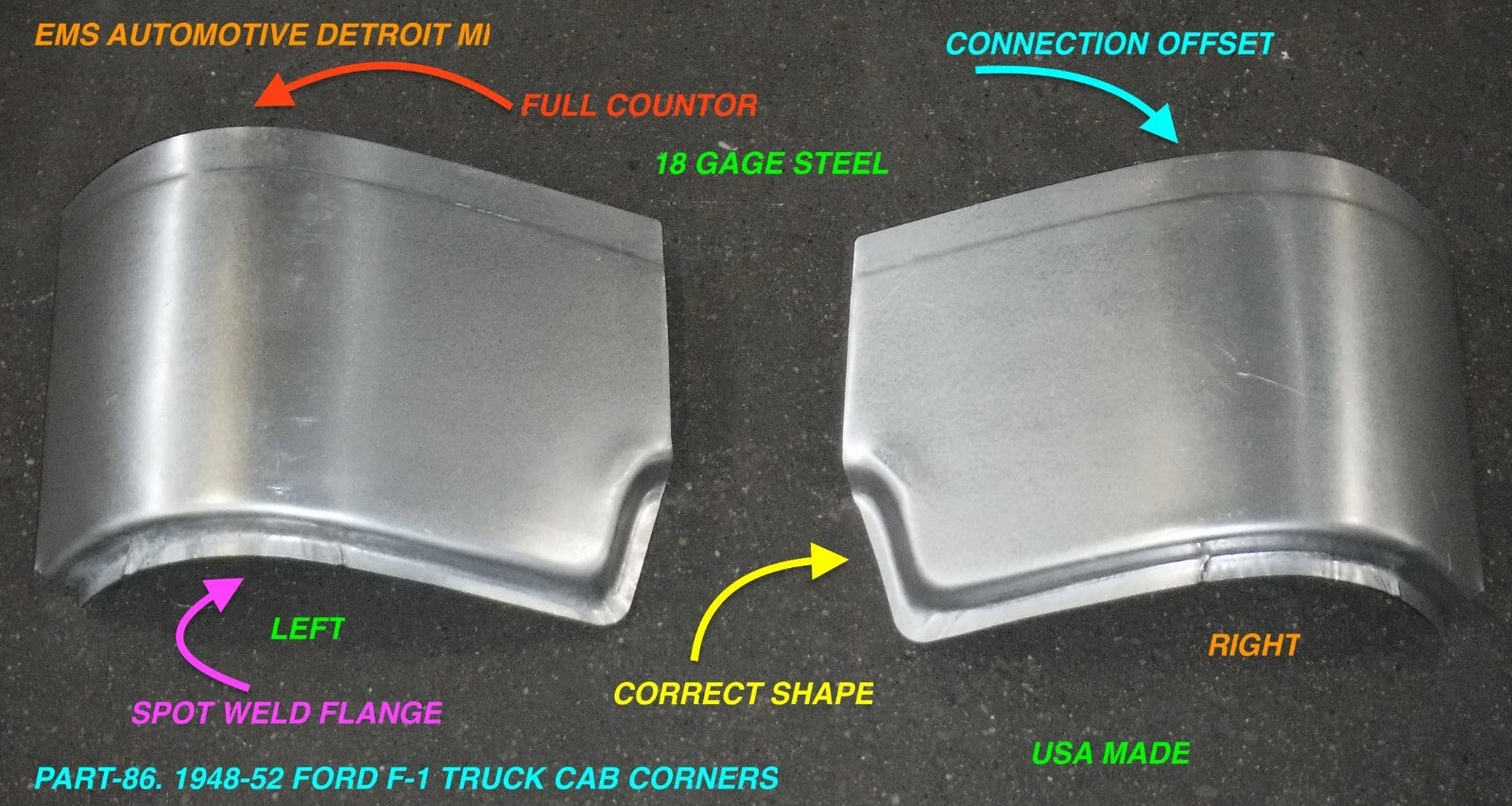 1948-52 Ford Truck Cab Corner