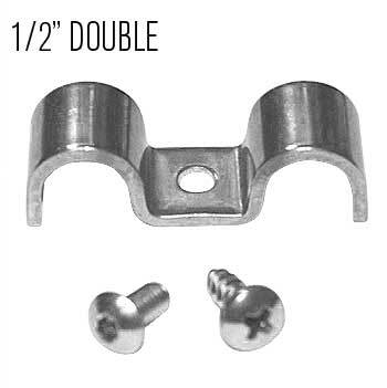 Kugel Komponents Double Clamp 1/2 Inch x 1/2 Inch Doubles - 6 Pack