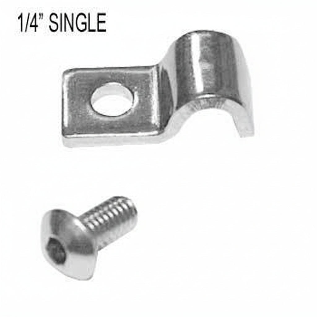 Kugel Komponents Single Line Clamps for 1/4 Inch Line - 12 Pack