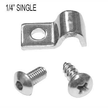 Kugel Komponents Single Line Clamps 1/4 Inch - 12 Pack