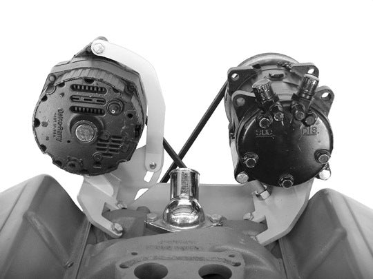 Alan Grove Components Small Block Chevy Alternator Bracket, Long Water Pump, Driver side 203L