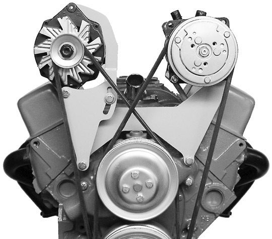 Alan Grove Components Small Block Chevy Air Conditioning Compressor Bracket, Short Water Pump, Driver Side 100L