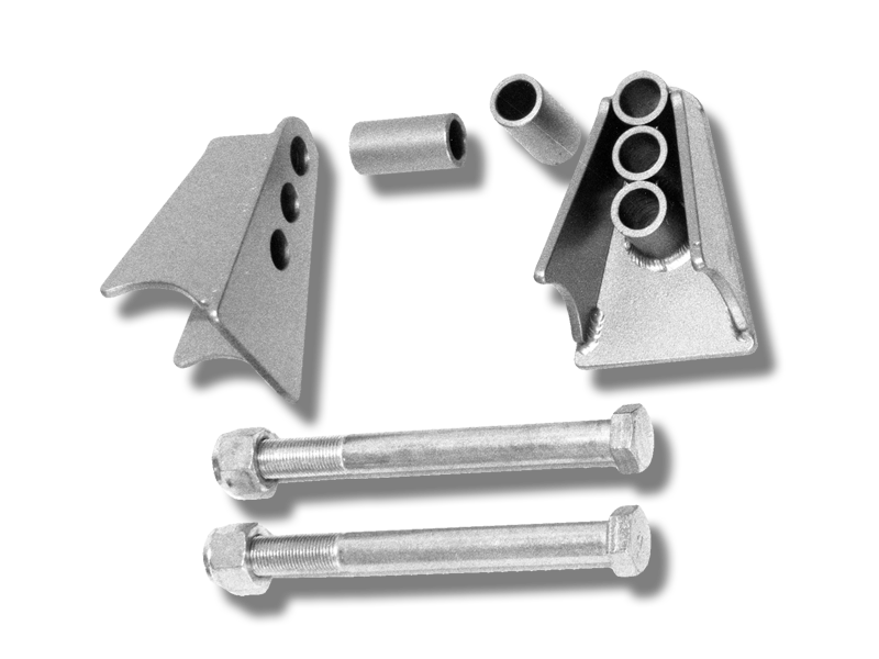 Pete and Jakes Lower Rear Suspension Shock Mounts (1" Lower than PNJ 1077) (Pair)