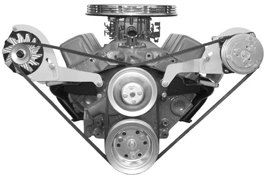 Alan Grove Components Small Block Chevy Corvette Alternator Bracket, Short Water Pump, Low Profile, Passenger Side 213R-SC