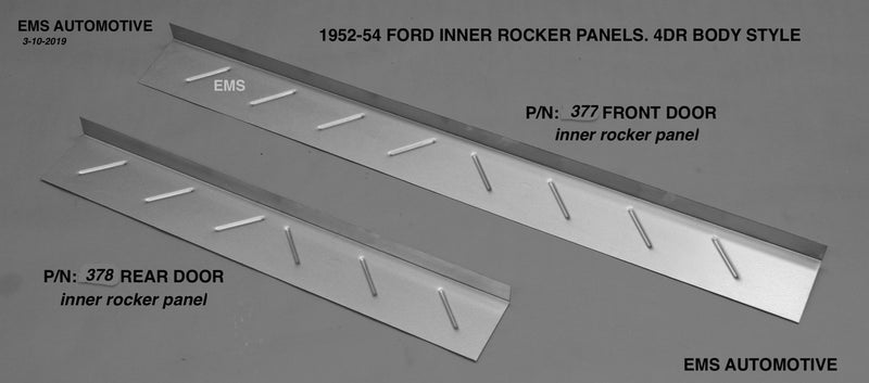 1952-54 Ford & Mercury EMS 4-Door Sedan Inner Rocker Panels-Front