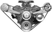 Alan Grove Components Big Block Chevy Alternator Bracket, Long Water Pump, Low Profile, Driver Side 222L
