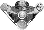 Alan Grove Components Small Block Chevy Alternator Bracket, Long Water Pump, Low Profile, Driver Side 223L