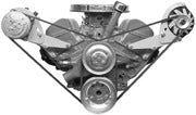 Alan Grove Components 348 - 409 Chevy Alternator Bracket, Short Water Pump, Low Profile, Driver Side 226L