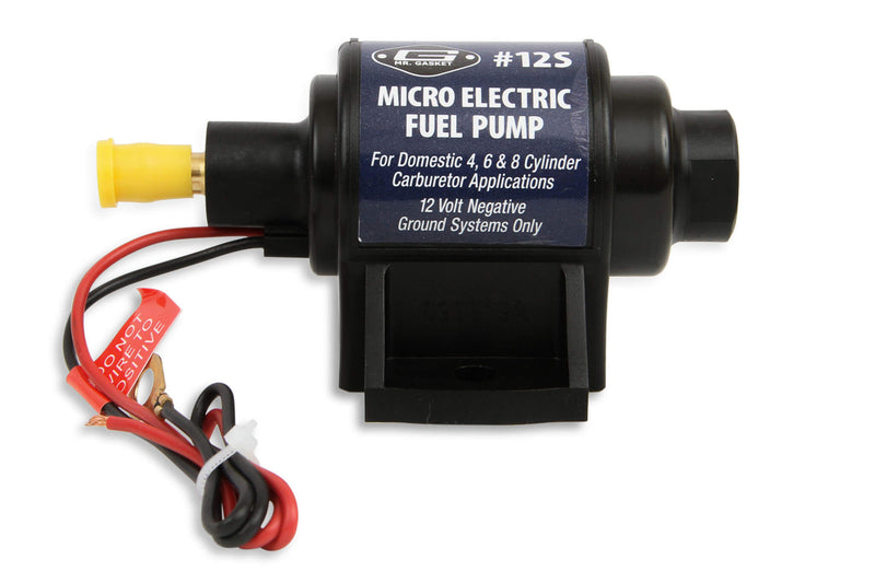 Mr. Gasket Gasoline Micro Electric Inline Fuel Pump 4-7 PSI