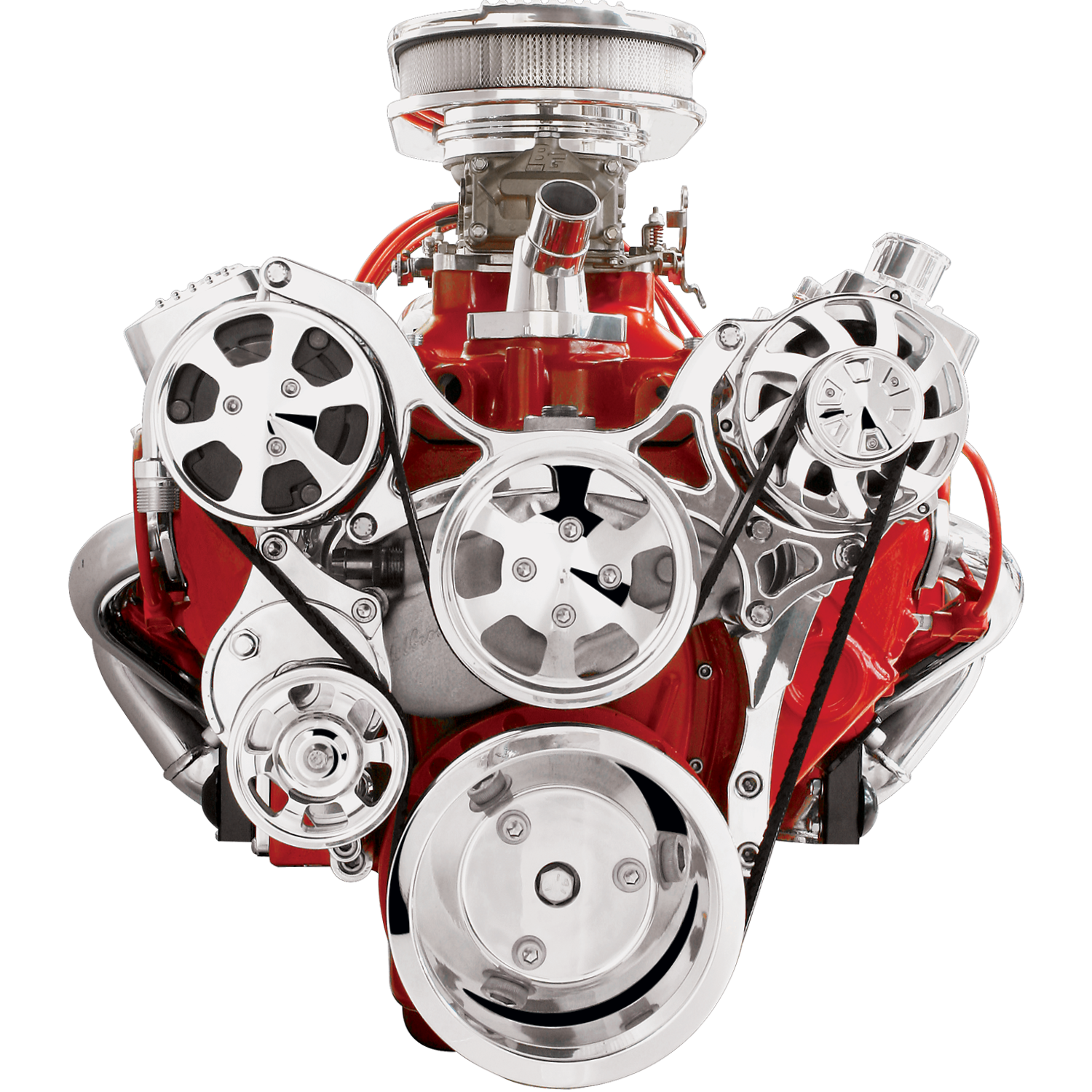 Billet Specialties Premium Polished Tru Trac Serpentine System - Small Block Chevy