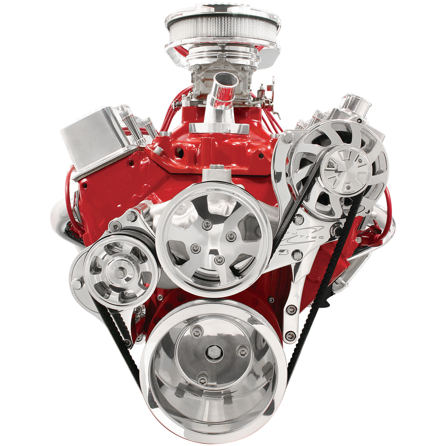 Billet Specialties Premium Polished Tru Trac Serpentine System - Small Block Chevy