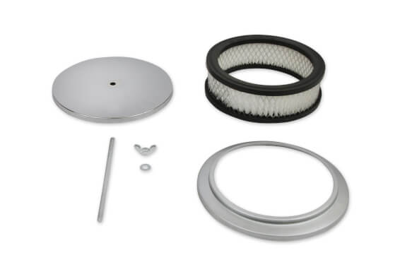 Mr. Gasket Stamped 6-1/2" Round Chrome Paper Filter Air Cleaner