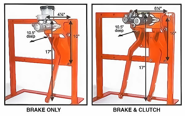 Kugel Komponents Under Dash 180 Degree Brake Pedal Assembly Bare