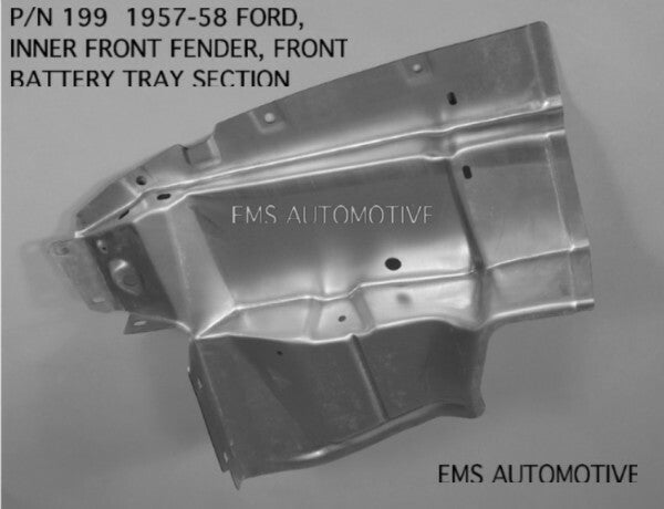 1957-58 Ford Inner Fender/ Battery Tray Section
