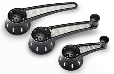 Clayton Machine Works Black Anodized Billet Vent Window Cranks (Mesh Style)(Pair)