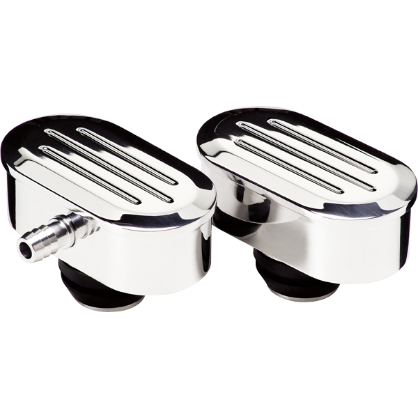 Billet Specialties Oval Breathers with and without PCV Valve