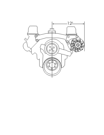 Alan Grove Components 401 - 425 Buick Alternator Bracket, Mid-Mount, Driver Side 239L