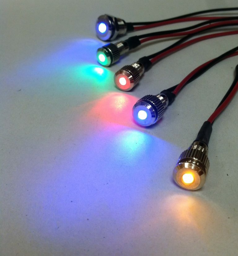 Watsons Small Chrome Low Profile LED Indicators