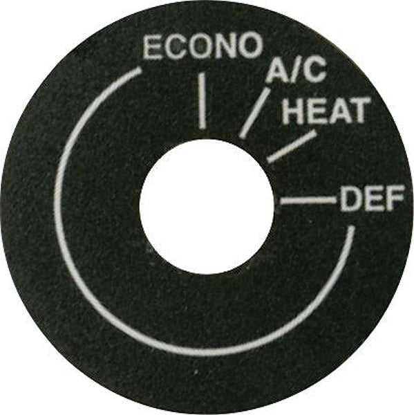 Vintage Air Rotary Control Panel Mode Decals