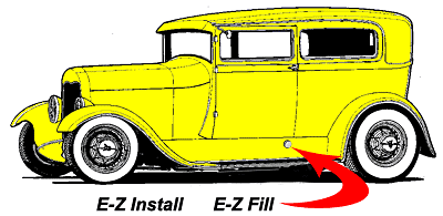 1928-29 Ford Poly Model A Saddle Fuel Tank Kit