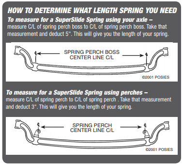 Posies 1928-34 Ford Super Slide Springs For 47" I-Beam and Tube Axles (Pair)