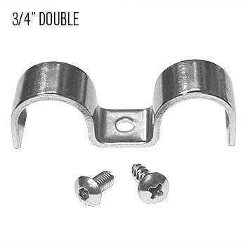 Kugel Komponents Double Clamp 3/4 Inch x 3/4 Inch Doubles - 4 Pack
