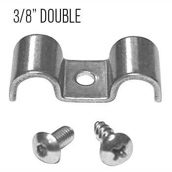 Kugel Komponents Double Clamp 3/8 Inch x 3/8 Inch Doubles - 6 Pack