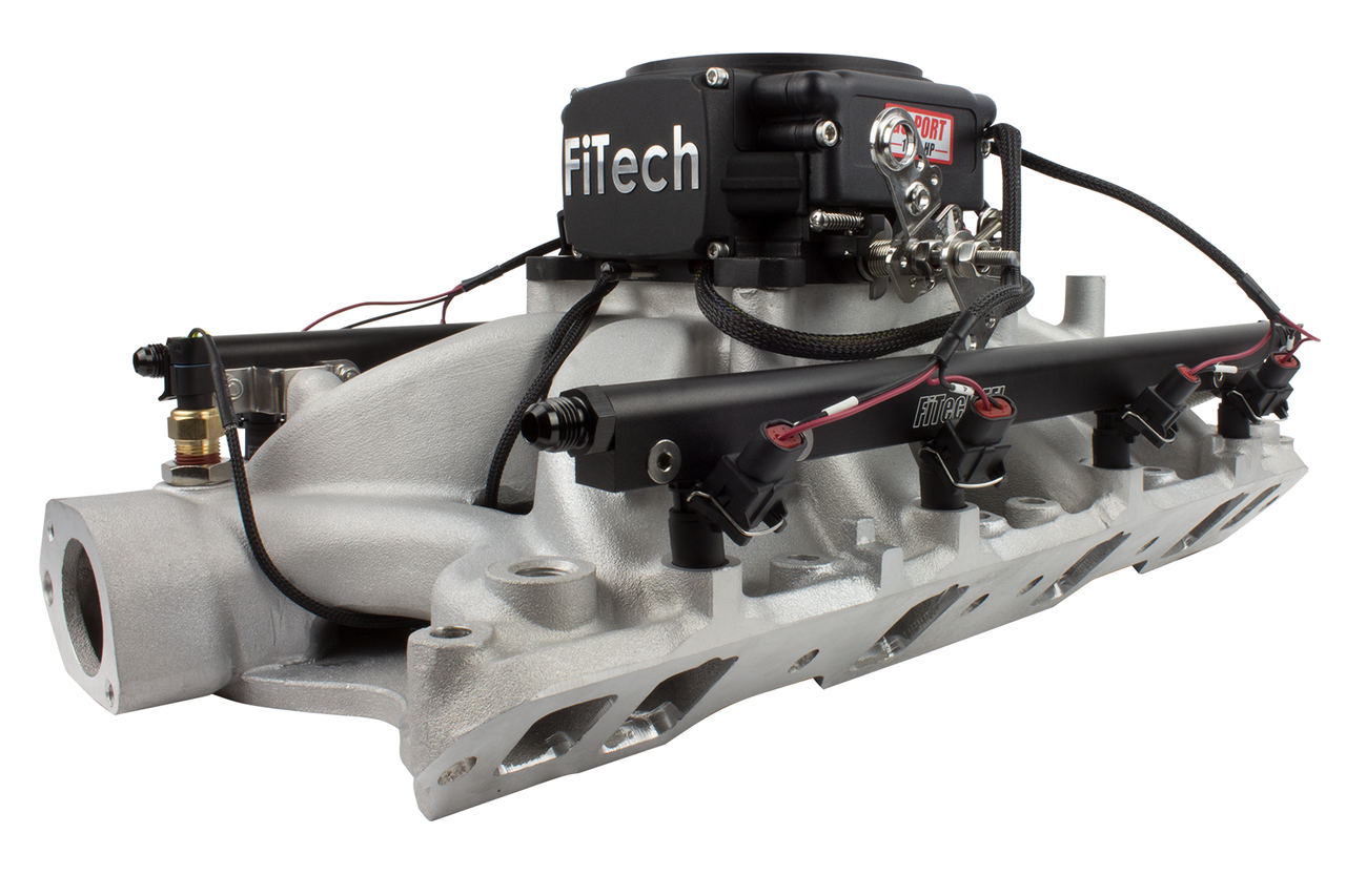 FiTech Go Port Big Block Chevy Rectangle Port 500-1050 HP System- Black