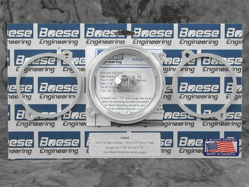 Boese Engineering 1935-1936 Chevy Car Gauge Adapter Panel for Auto Meter Gauges