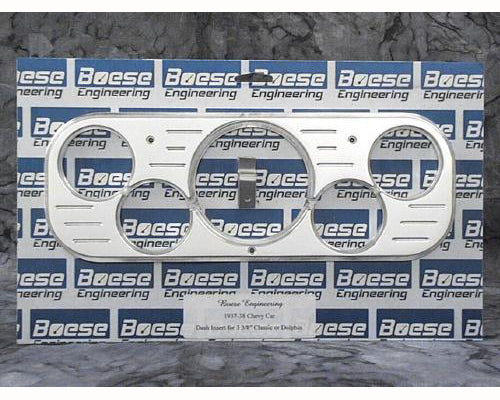 Boese Engineering 1937-1938 Chevy Car Billet Aluminum 5 Gauge Dash Insert for Classic Instrument Gauges