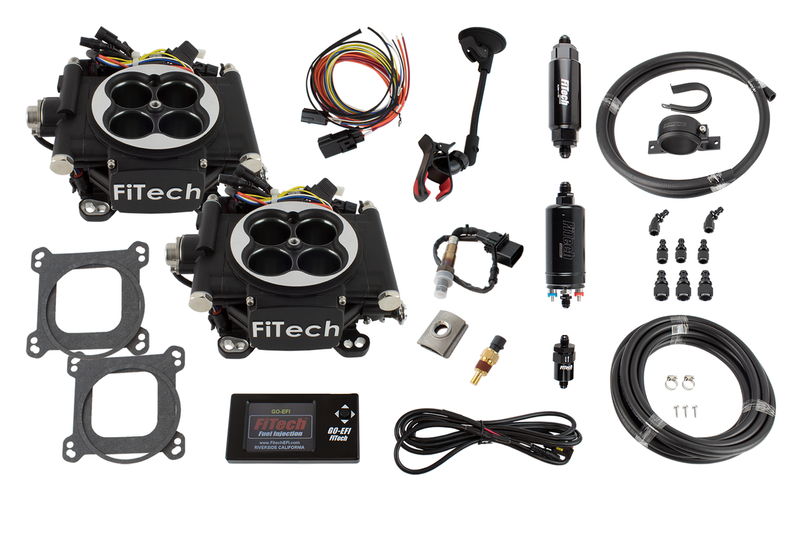 FiTech Go EFI 2x4 625HP System Master Kit w/ Inline Fuel Pump- Black