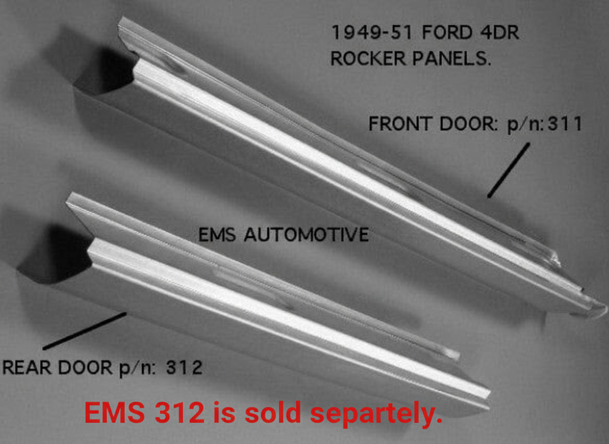 1949-51 Ford 4 Door Car Rocker Panel (Front Door)