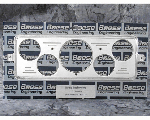 Boese Engineering 1939 Chevy Car Billet Aluminum Dash Insert for 3 3/8" & 2 1/16" VDO Gauges